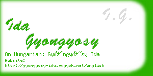 ida gyongyosy business card